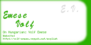 emese volf business card